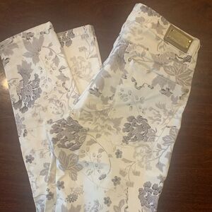 Lara Woman Premium Denimwear Collection Cream Flowered Jeans 24